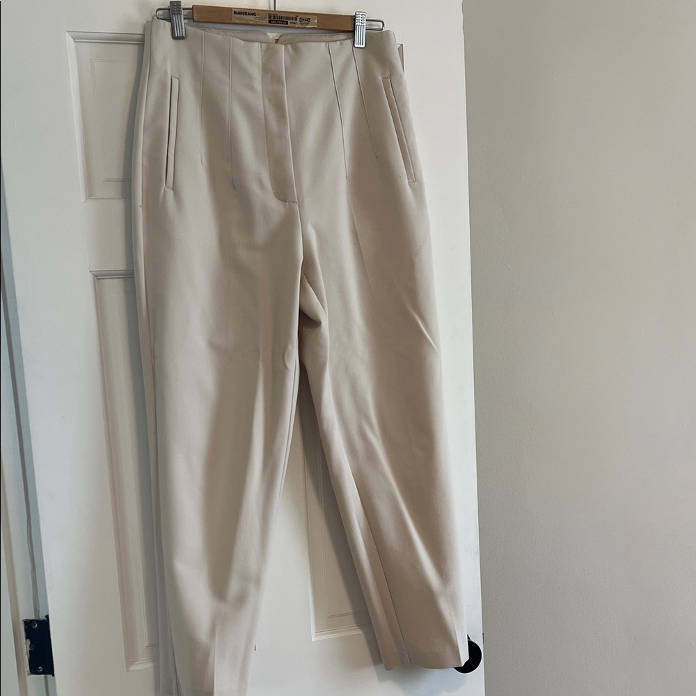 ZARA Cream Tailored Trousers